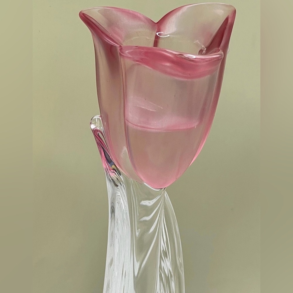 Mikasa Pink Crystal Candle Holder Vintage Glass Home Decor Romantic Cottagecore - Picture 6 of 11
